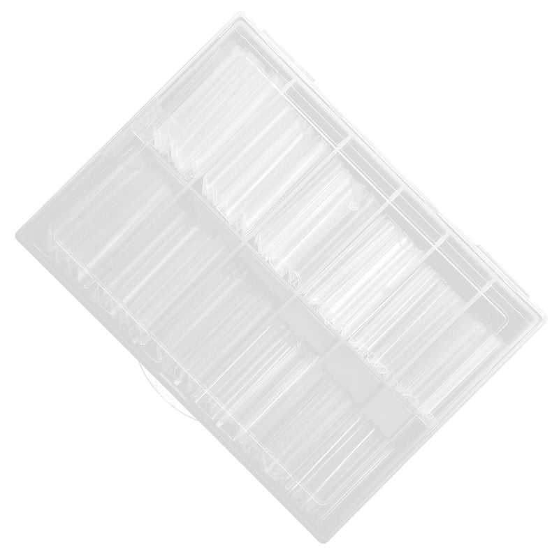 240 Clear Long False Nail Tips ABS Transparent Nail Extensions 12 Sizes Professional Salon Manicure - Image 2